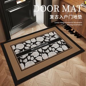 Budis Ковер 60х90 см для прихожей в винтажном стиле, водоотталкивающий, нескользящий, грязеотталкивающий