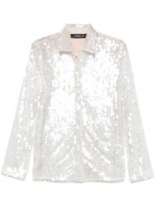 Federica Tosi рубашка с пайетками, серебряный