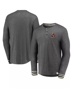 Футболка мужская Henley True Classics цвета меланж с длинным рукавом Arizona Coyotes Fanatics