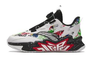 Детские баскетбольные кроссовки GS High-top Light Smoke Gray/Dark Obsidian/White/Bright Crimson Anta Kids, белый