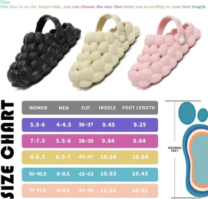 Массажные шлепанцы с пузырьками, унисекс, дышащие, противоскользящие, JSWEI, белый