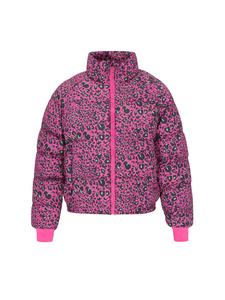 Женская куртка розового цвета с разноцветными вставками myMo