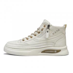 CAHHRRN Износостойкие мидтоп скейтборд кроссовки мужские бежевые, цвет Beige