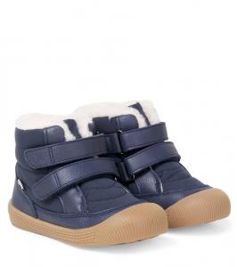 Ботинки с отделкой из текстильной кожи Wheat, Navy