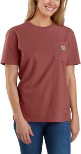 Carhartt женская футболка с карманом, свободный крой, плотная ткань, короткий рукав, Sable