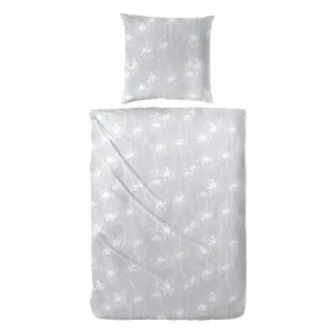 Постельное белье Primera «Магна» в цветочном дизайне, серый/белый