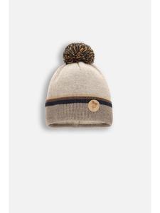 Coccodrillo Зимняя шапка с помпоном бежевого цвета