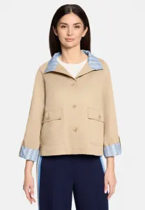 Повседневная летняя куртка mit aufgesetzten taschen Cartoon, Beige