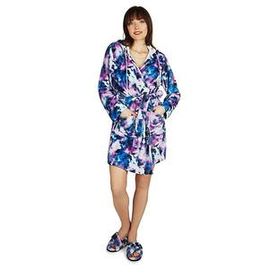 Женский плюшевый халат с капюшоном в технике тай-дай stardust galaxy Memoi