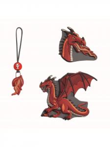 MAGIC MAGS Dragon Drako Applications in Red Step by Step, Rot