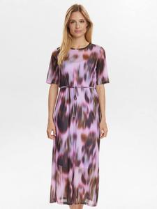 Короткое платье миди с абстрактным принтом Numph, Purple/Multi