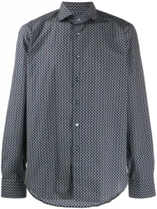 Рубашка с цветочным принтом Dell'Oglio, синий