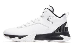 Баскетбольные кроссовки Grinding 1 мужские, среднего размера, черные/белые Qiaodan