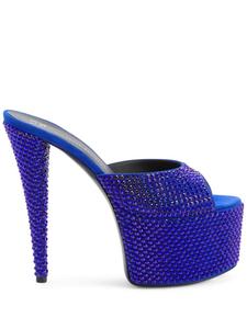 Giuseppe Zanotti босоножки Aida 150 на платформе, синий