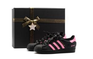 Adidas Originals Низкие кроссовки для скейтбординга SUPERSTAR унисекс, черные, розовые