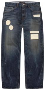 Джинсы Supreme x Number (N)Ine Patches свободного кроя из денима с кромкой, синий