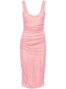 Платье-миди из сетки Patrizia Pepe, розовый