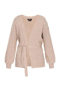Usha BLACK LABEL Вязаный кардиган в бежевом цвете