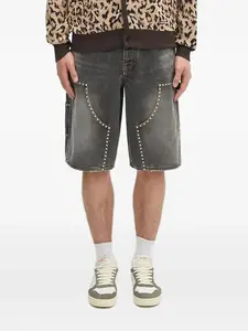 Джинсовые шорты с заклепками A BATHING APE, черный