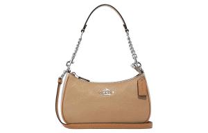 Кожаная сумка через плечо Teri, женская сумка-кроссбоди бежево-желтая COACH