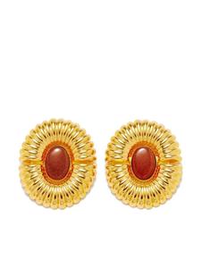 Серьги-гвоздики с тиснением DESTREE, коричневый