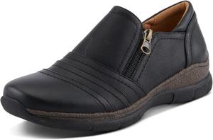 Женские туфли на танкетке PATRIZIA RIGNY с тонкой строчкой, мягким задником и удобной посадкой, черный