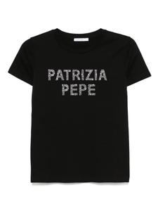 Футболка с аппликацией логотипа Patrizia Pepe, черный