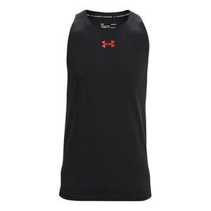 Спортивный топ Under Armour Baseline Cotton Tank 'Black Red' 1361901-001, черный