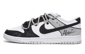 Кроссовки Nike Dunk Skateboard Shoes Men Low-Top Gray, черный/белый