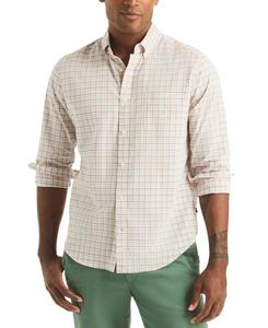 Мужская клетчатая рубашка с длинными рукавами Nautica, Dessert Cream Mint