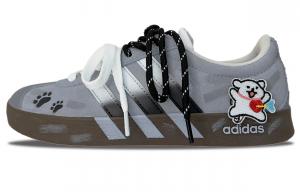 Adidas VL COURT 2.0 нескользящая противоударная обувь low top для скейтбординга unisex серый черный