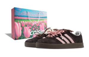 Adidas Neo Кроссовки для скейтбординга VL Court Lifestyle Cranberry с антискользящим покрытием, износостойкие, женские, коричневые, розовые