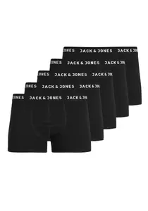 Боксеры Jack & Jones (5 шт.) с манжетами с логотипом, черный
