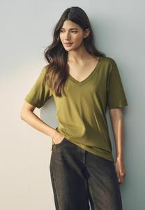 Футболка с принтом REGULAR FIT -SLOUCH V-NECK Next, зеленый