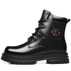 Кожаные ботинки Crew Martin мужские черные Romon