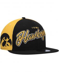 Мужская черная кепка Iowa Hawkeyes Outright 9FIFTY Snapback New Era