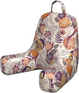 Наволочка для подушки для чтения Lunarable Flower, «Луг, весна, цветущие лепестки, расцветающие в новом сезоне, и летающие бабочки», мягкая, без наполнителя, размер S, разноцветная., Multicolor