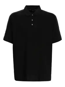 Рубашка поло со вставками Armani Exchange, черный