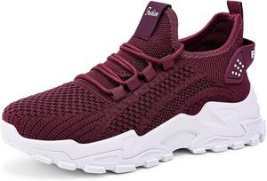 Женские туфли медсестры Babe Ortho Pro, слипоны для ходьбы, теннисные кроссовки для бега, модные кроссовки, повседневная ортопедическая обувь, удобная обувь, легкая, дышащая, мягкая подошва, комфортная обувь для работы и тренажерного зала Baimiu, красный