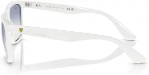Женские солнцезащитные очки Ray-Ban RB4413M квадратной формы, White/Clear Gradient Light Blue
