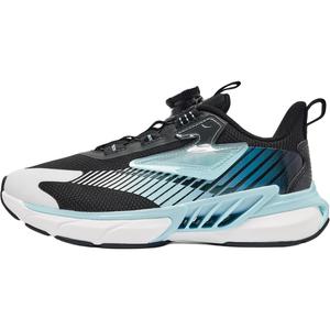 QIAODAN Кроссовки для бега с низкой подошвой и амортизацией Anti Kick, цвет: черный, синий, для подростков