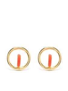 Charlotte Chesnais серьги-кольца Small Saturn из позолоченного серебра, золотой