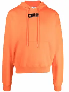 Худи с кулиской и логотипом Off-White, оранжевый