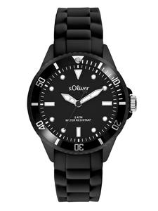 s.Oliver Аналоговые часы в черном цвете