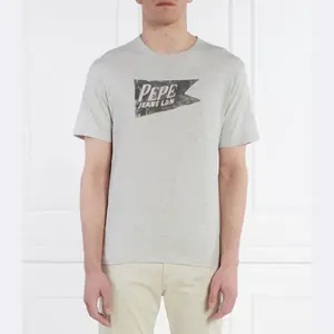 Одинарная кардиффская футболка стандартного кроя Pepe Jeans London, серый