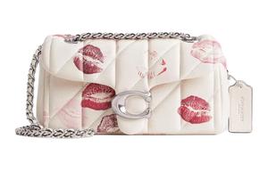 Сумка через плечо Tabby Nappa из кожи, маленькая сумка-кроссбоди для женщин, серебристый и меловой мультиколор COACH