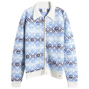 Space dye monogram zip up Casablanca, синий