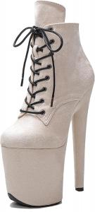 Женские экзотические ботильоны для пол-дэнсинга WUXIN H&P с высокой платформой и каблуком-стилет, 8 дюймов, на шнуровке