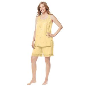 Женская короткая пижама Dreams & Co. больших размеров из 2 предметов, цвет Banana