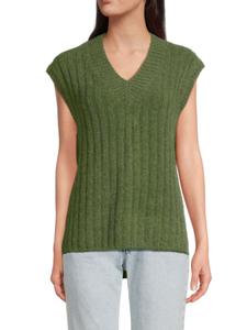 Жилет-свитер Stassi из шерсти и альпаки rag & bone, зеленый